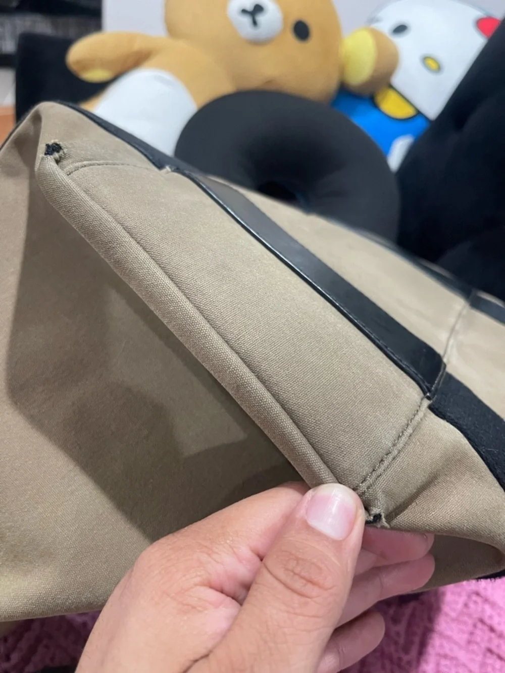 Jack Spade Distressed Large Carry All Oversized Coated Canvas Tote EUC